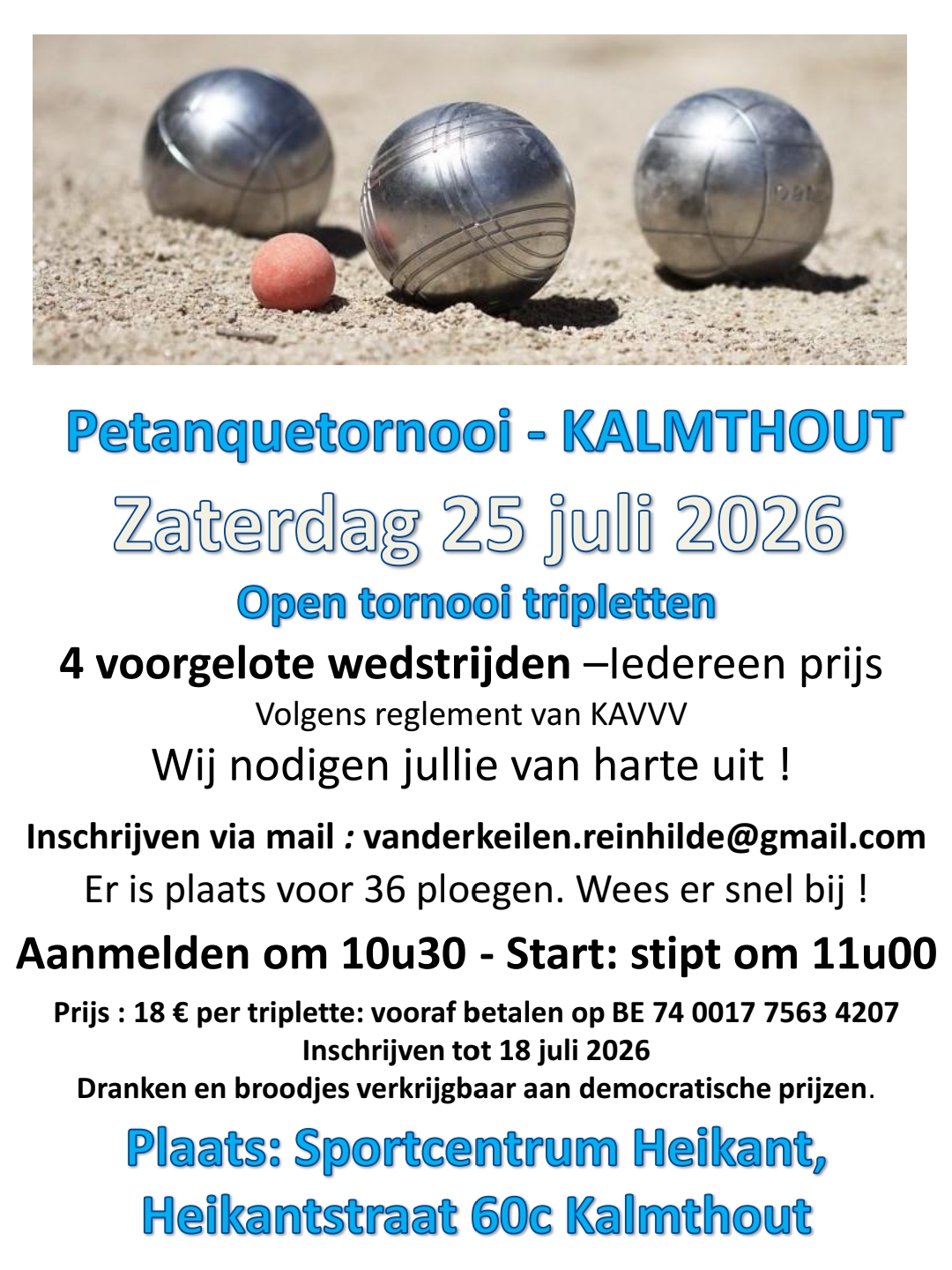 Petanque tornooi
